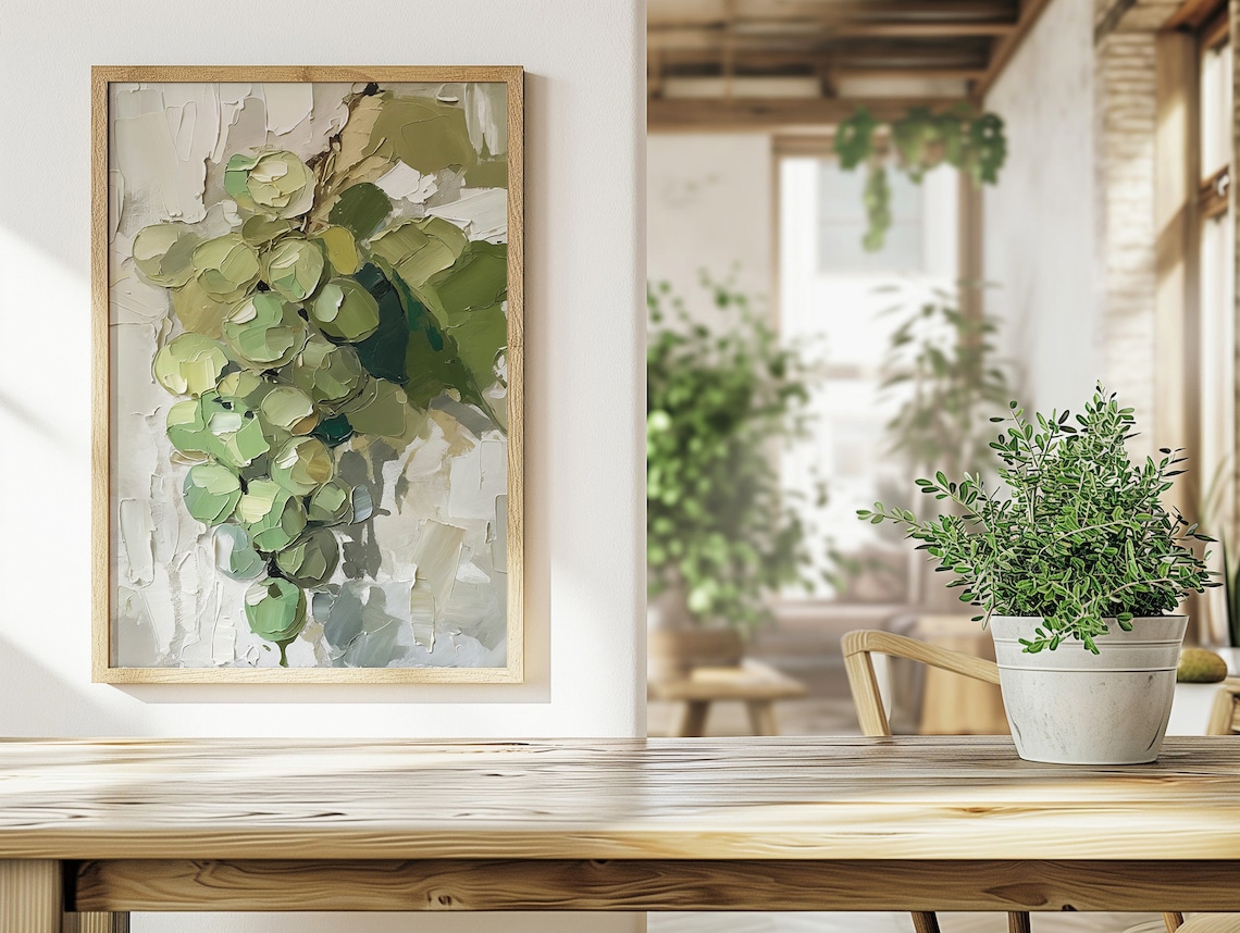 Bunch of Grapes Art Print, Botanical Kitchen Decor - Image 2