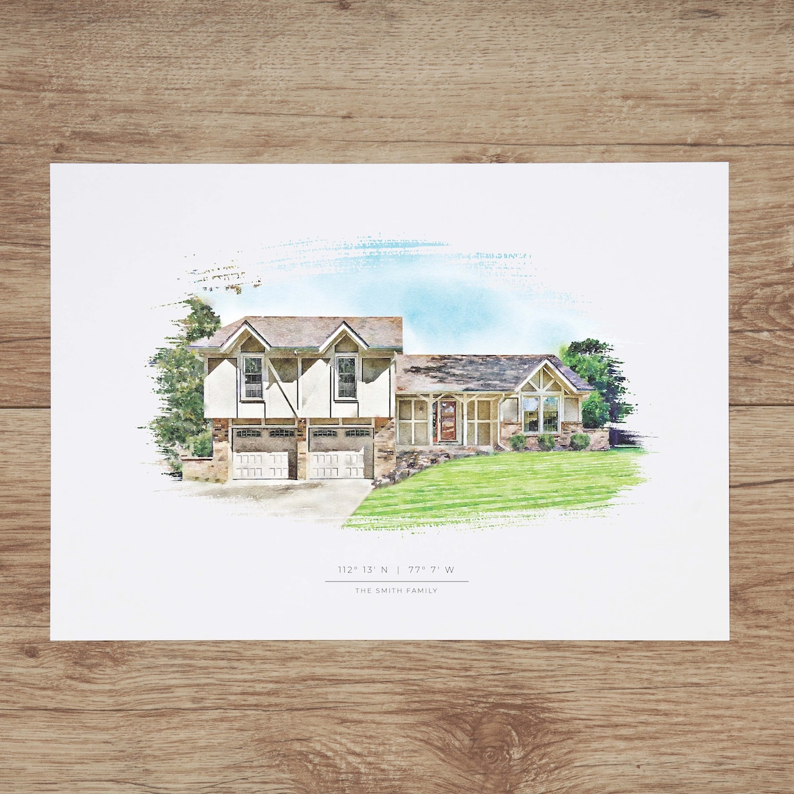 Custom House Portrait - Watercolor