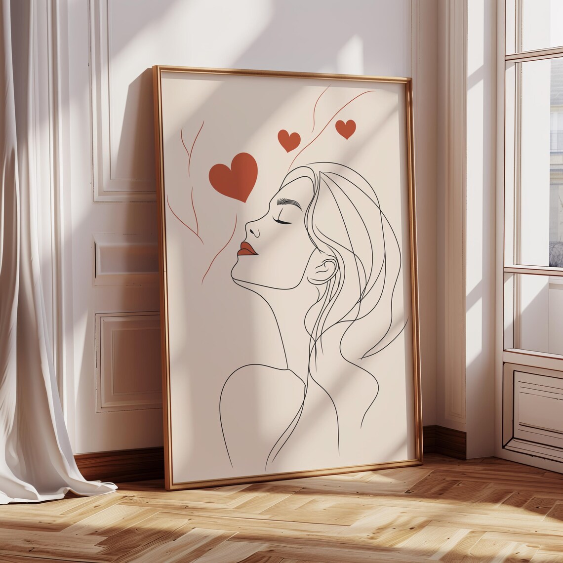 Minimalist Romantic Line Art, Valentine’s Day - Image 2