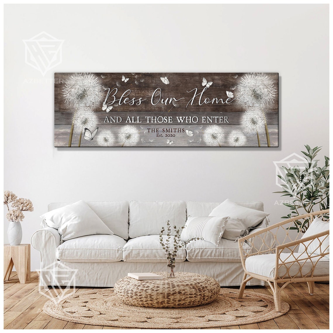 Bless Our Home And All Those Who Enter Dandelion Faith Blessing Poster - Image 3