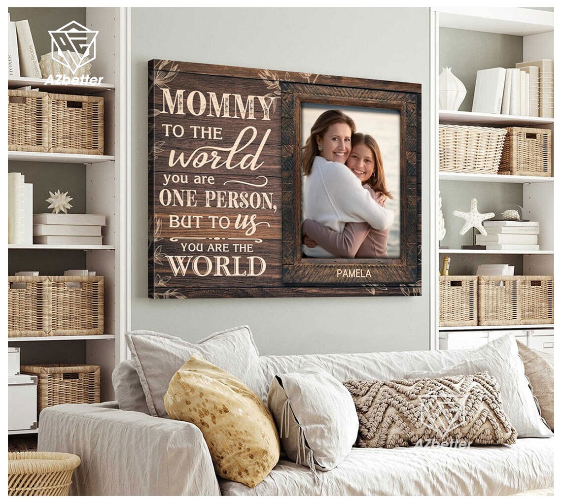 Personalized Mommy To The World You Are One Person Prints Children To Mom Mothers Day Gift Mom Birthday Wall Art Custom Photo - Image 4