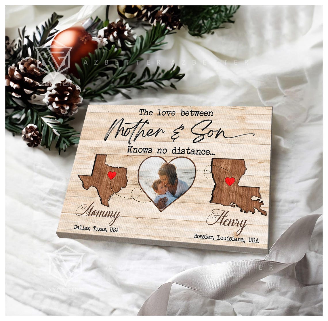The Love Between Mother And Son Knows No Distance Map Wall Poster - Image 2