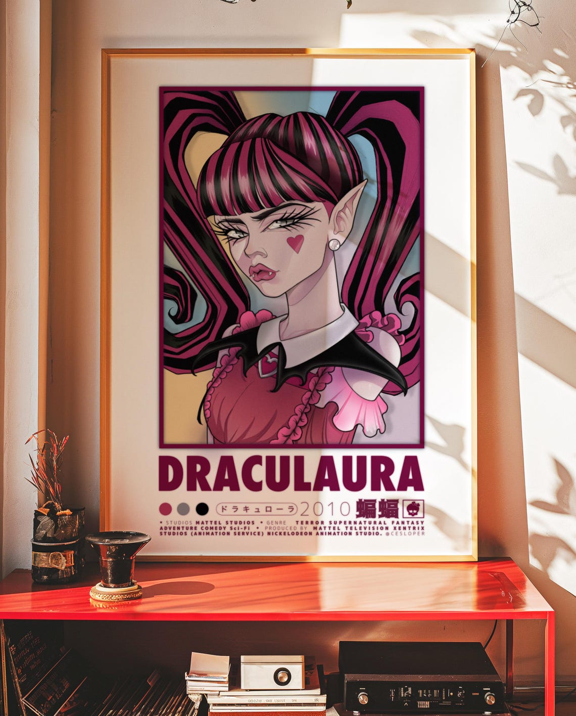 Draculaura Monster High Vampire Character 2010 Fantasy Poster
