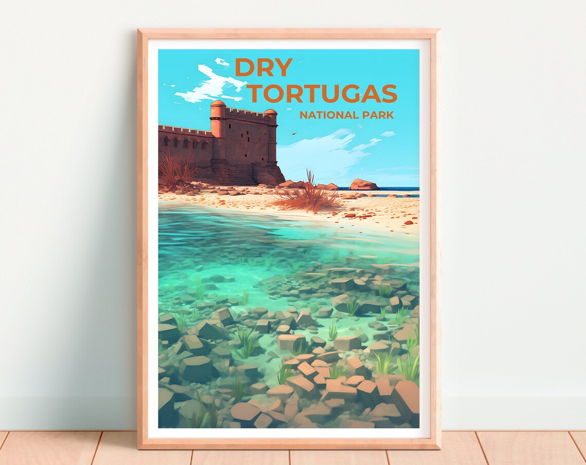 Dry Tortugas, Florida Travel Poster, Fort Jefferson - Image 4