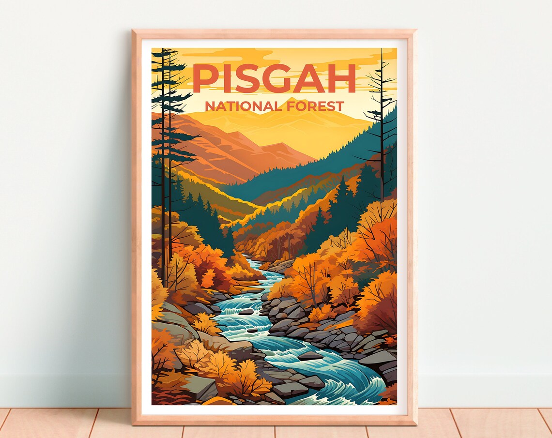 Pisgah, North Carolina Travel Poster, Appalachian Mountains - Image 4