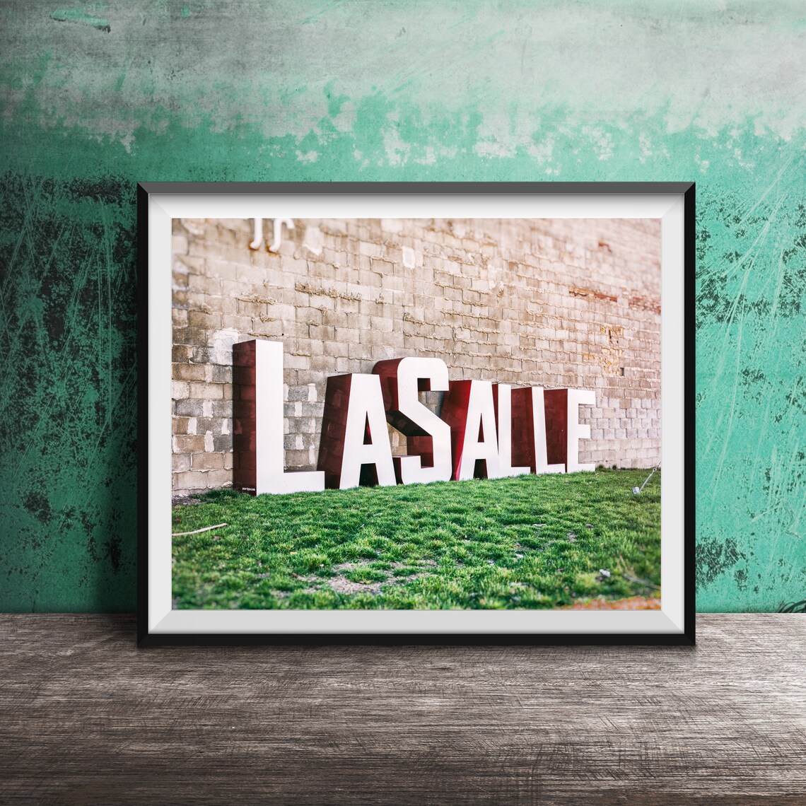 LaSalle Illinois Giant Freestanding Letter Sign Photography Poster