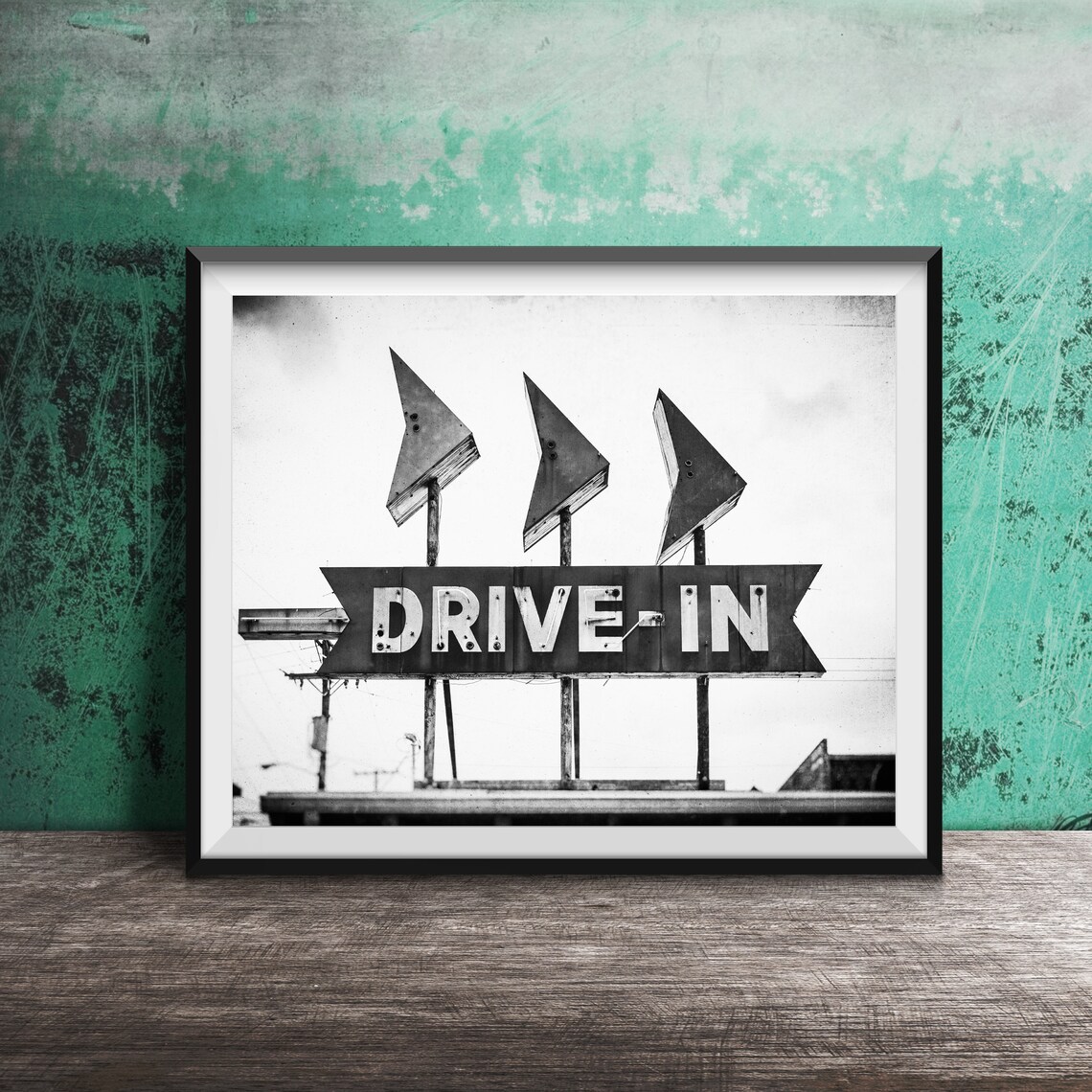 Drive In Vintage Neon Sign, Mid-Century Art Print - Image 2