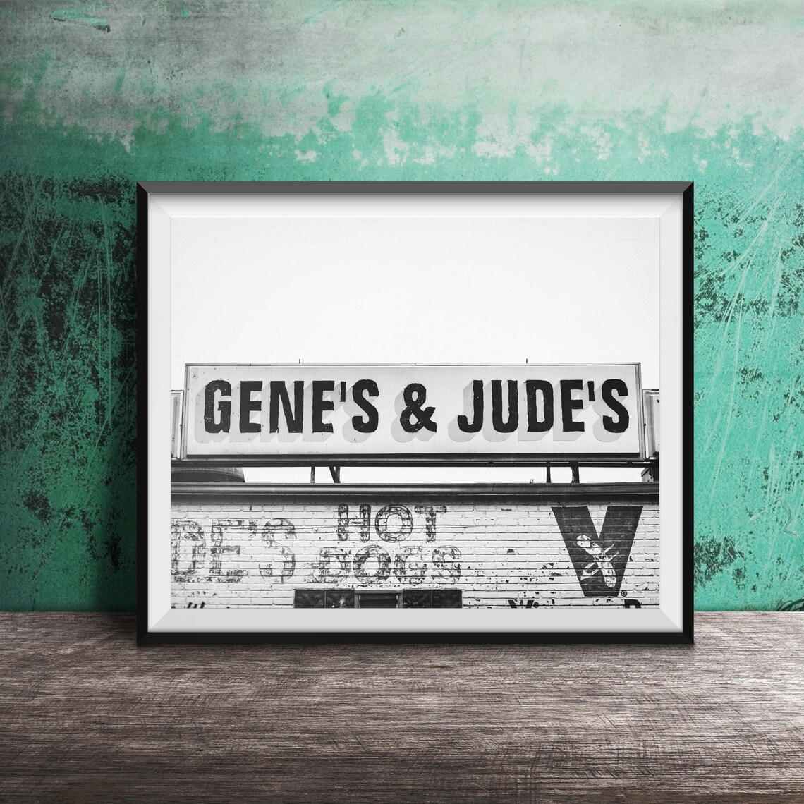 Gene's & Jude's Hot Dogs Sign River Grove Chicago Hot Dog Poster - Image 2