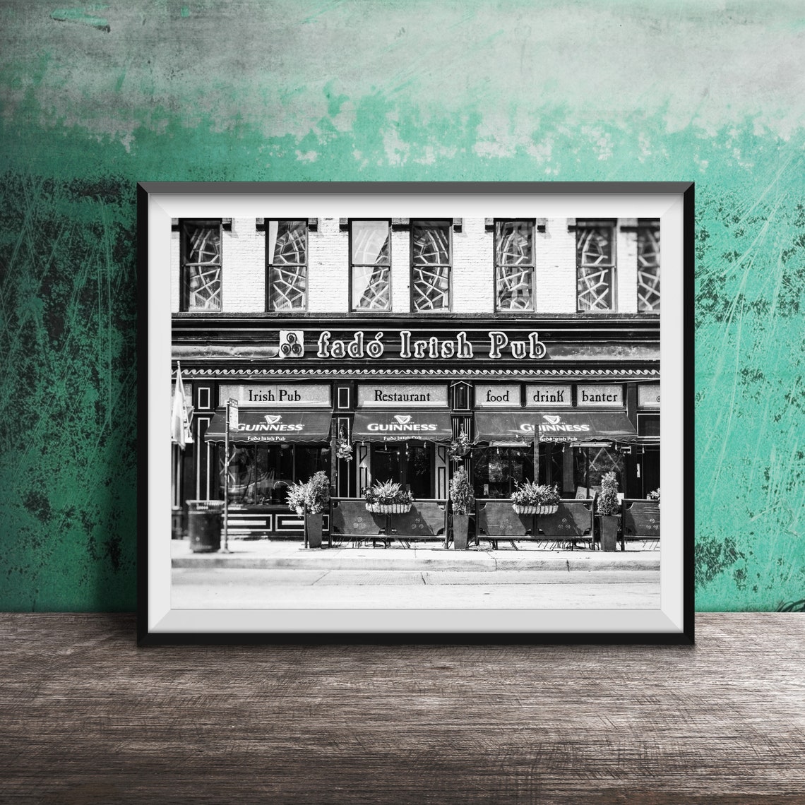 Fado Irish Pub Storefront Guinness Awnings Stained Glass Poster - Image 2