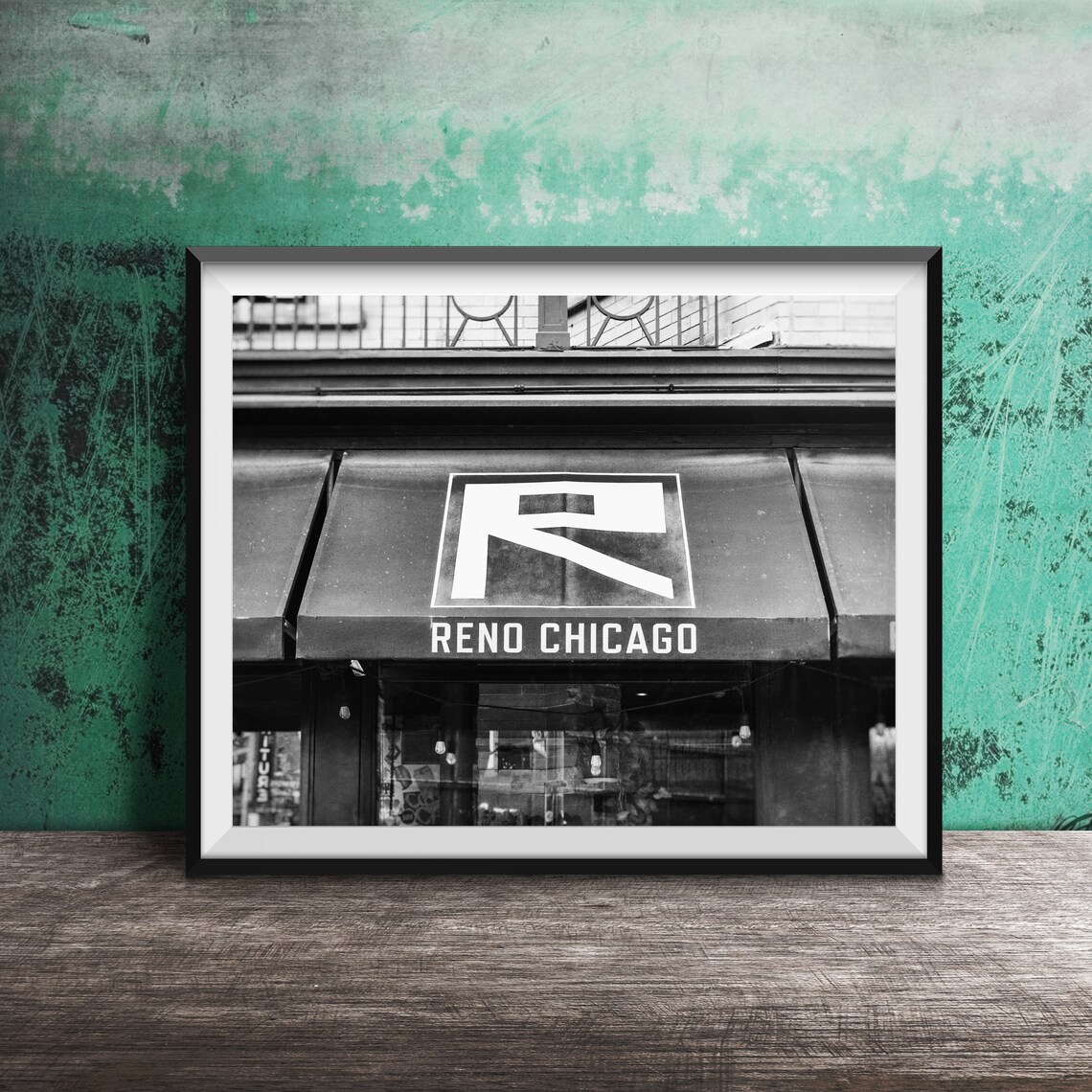 Reno Chicago Logan Square Restaurant Awning Sign Photography Poster - Image 2