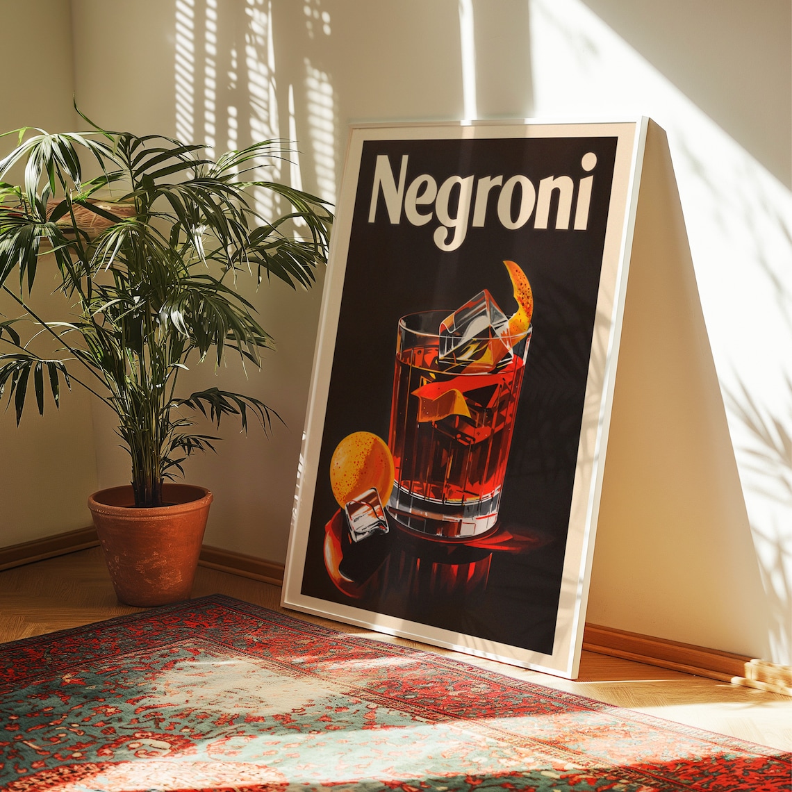 Negroni Retro Liquor Ad Style Print, Mid-Century Modern - Image 2