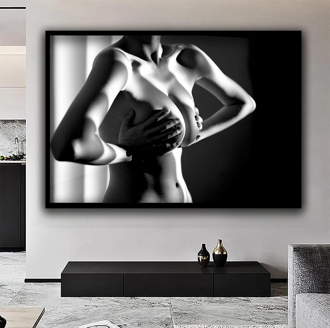 Nude Woman Art Sensual Girl Print Nude Girl Body Wall Art Modern Home Decoration Bedroom Wall Decor Gift For Friends - Image 2
