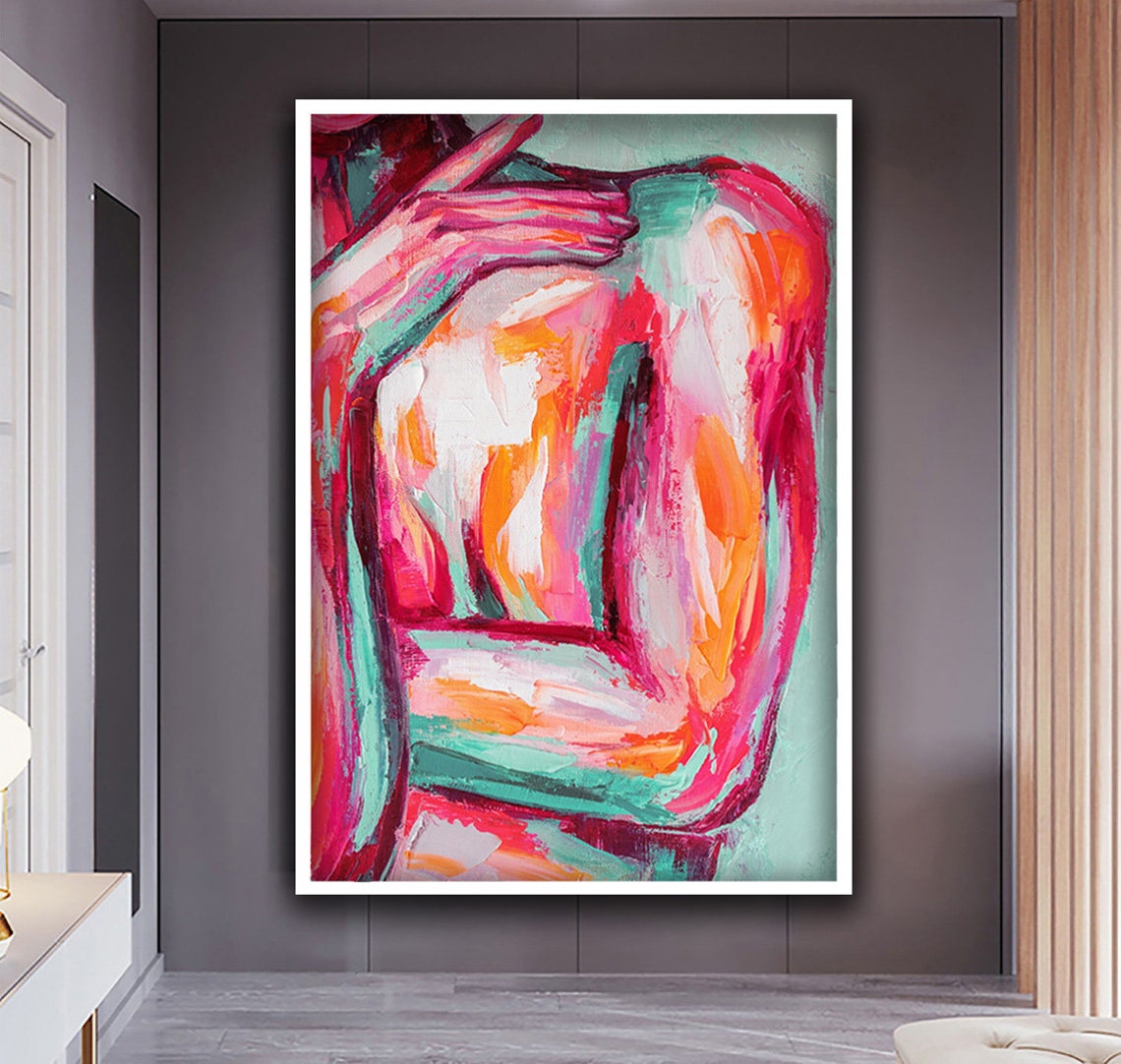 Nude Female Print Art Colorful Woman Body Painting Girl Art Colorful Home Decor Modern Wall Art Body Art Print - Image 4