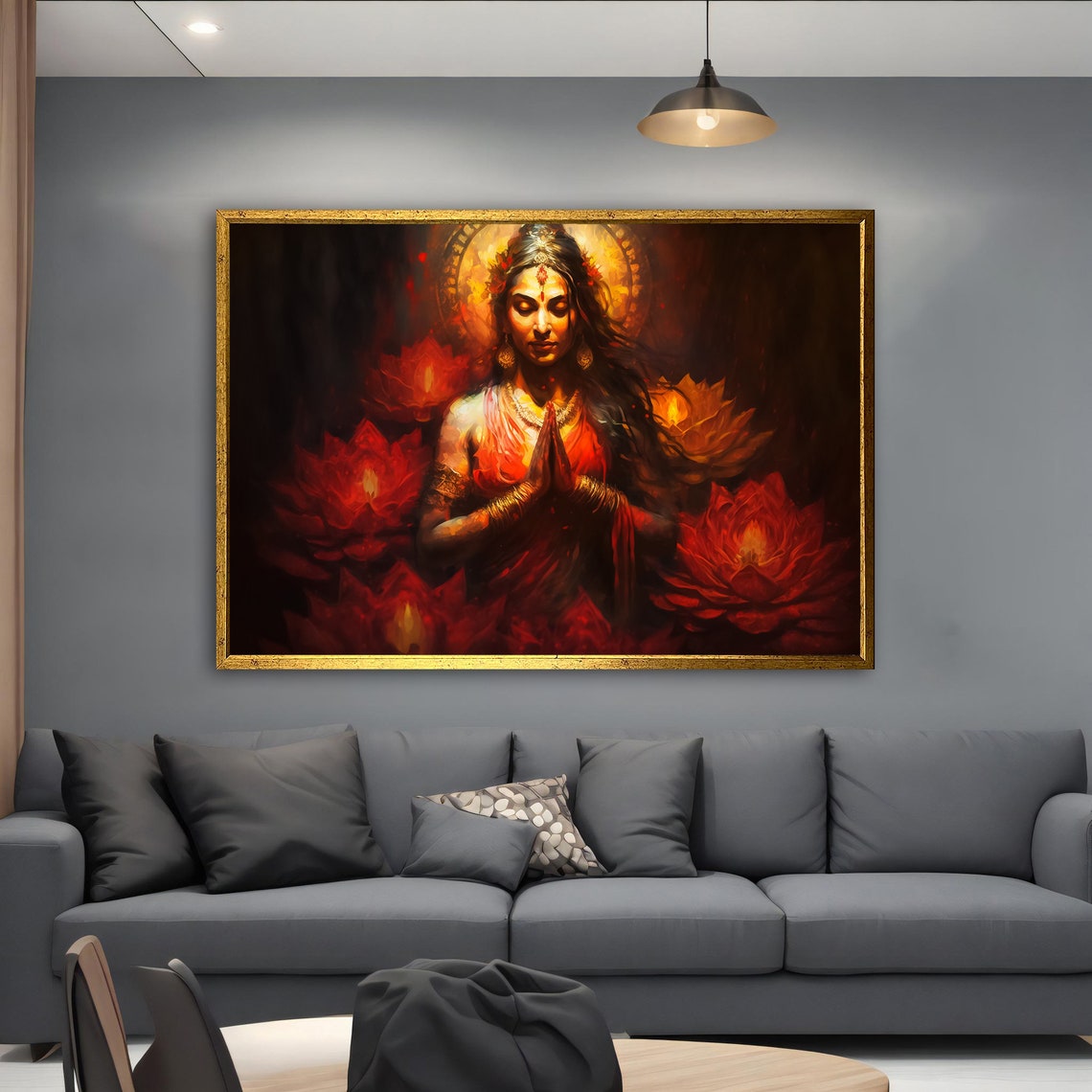 Indian Women Art Beautiful Indian Woman Painting South Asian Art Indian Girl Wall Decor Brown Girl Art - Image 5