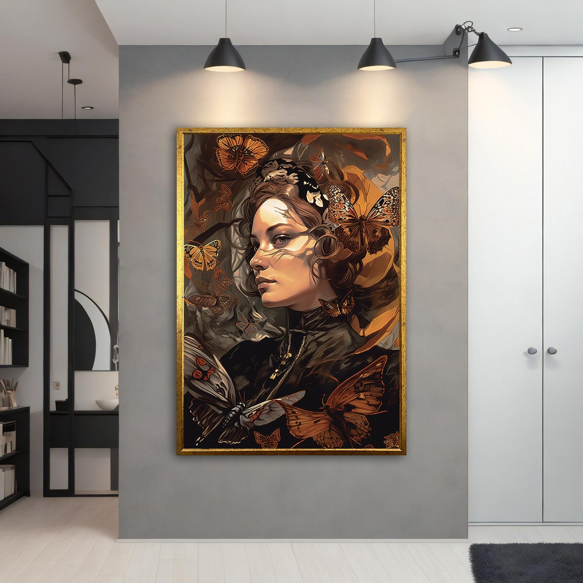Butterfly Woman Modern Modern Painting Wall Art Modern Abstract Art Art Decor For Gift - Image 3
