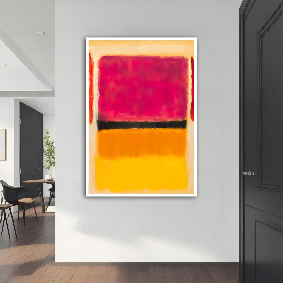 Rothko Style Magenta Pink Orange Color Field Abstract Art Poster - Image 2