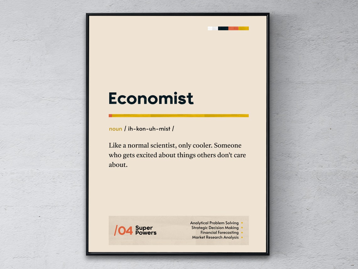 Funny Economist Definition Dictionary Style Office Gift Poster