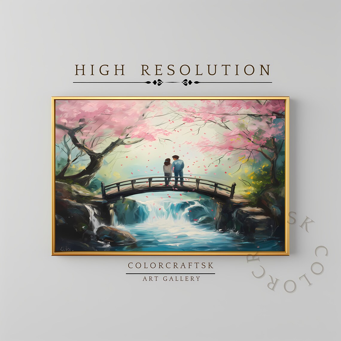 Valentines Day Romantic Painting, Home Decor