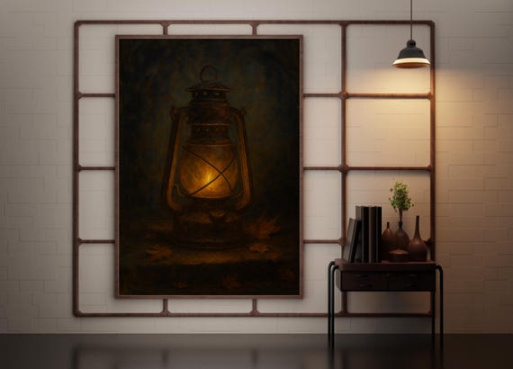 Rustic Lantern Halloween Decoration Spooky Vintage Haunted Light Prop