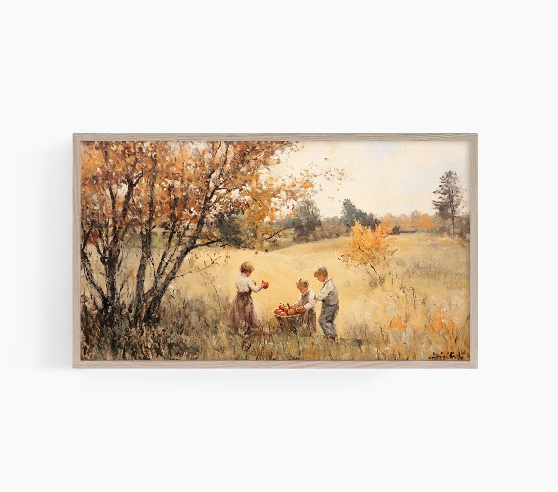 September Orchard Vintage Fall Art Print