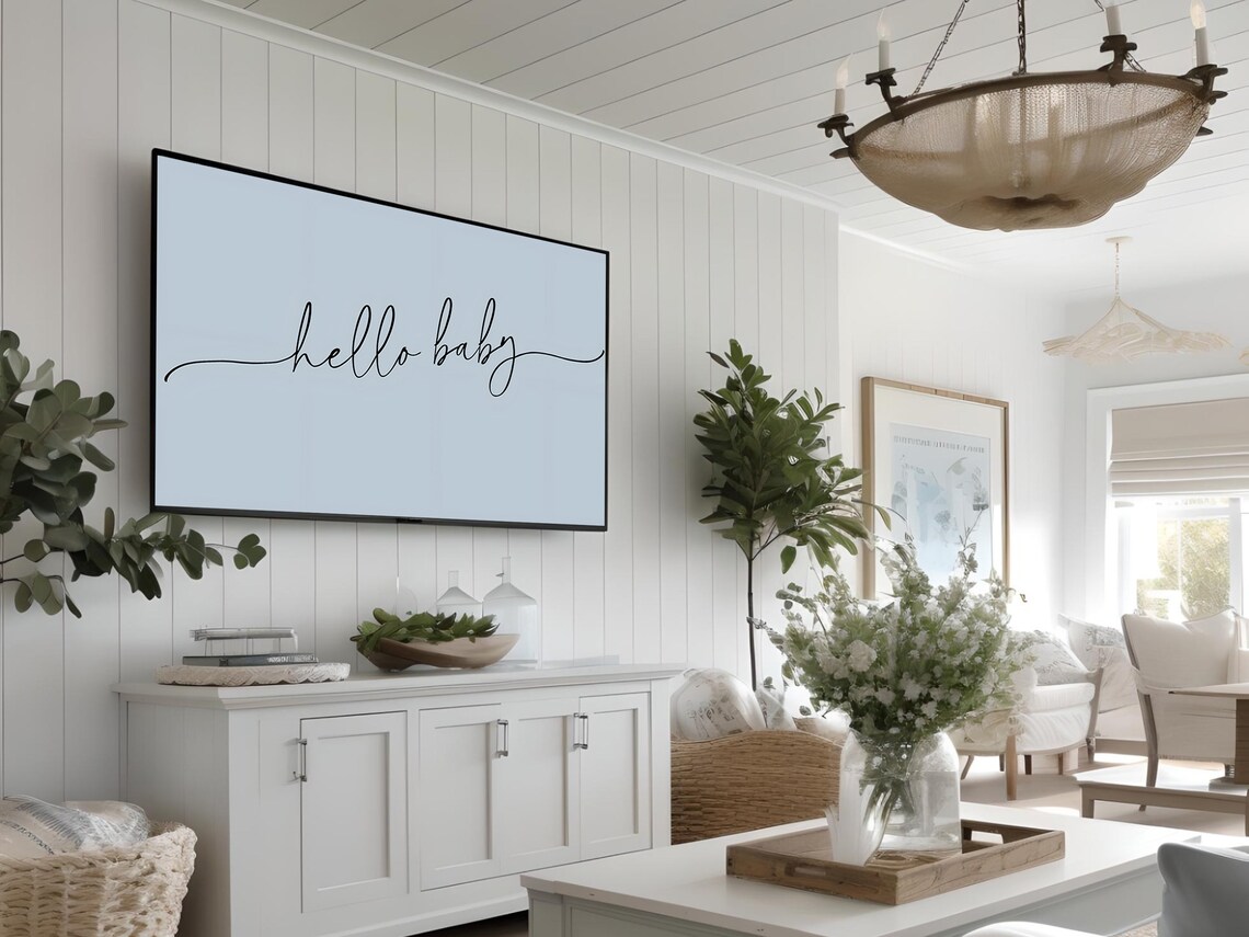 Baby Shower Frame TV Art for Boy Shower Decor - Image 2