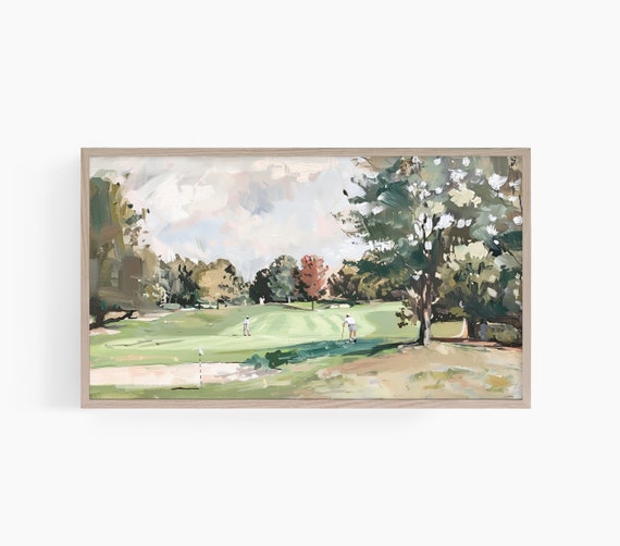 Golf Frame Tv Art Golf Lover Tv Art Golf Tournament Party Frame Tv Art Instant Tv Art Vintage Golf Frame Tv Art T489
