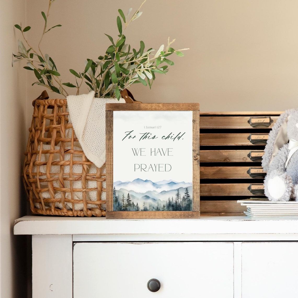 For This Child We Have Prayed Blue Mountain Nursery Wall Art - Image 2