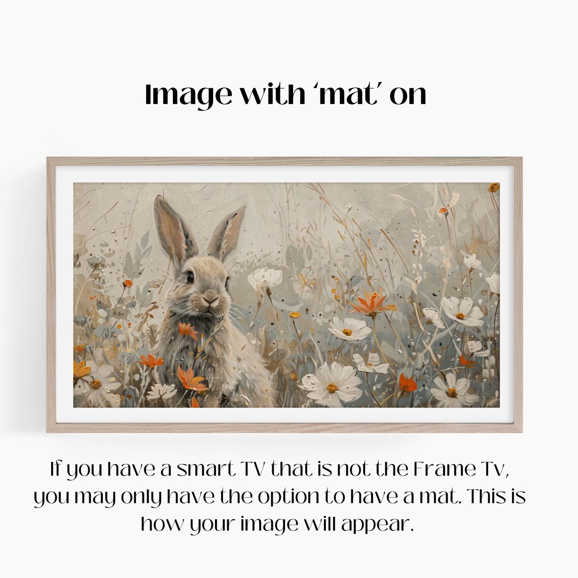 Vintage Farmhouse Spring Bunny Rabbit Art Print - Image 3