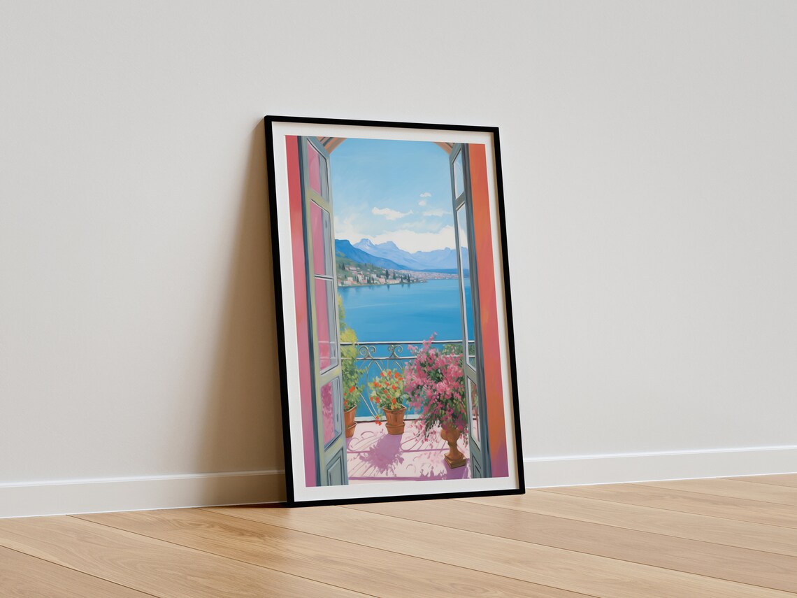 Matisse Open Window Lago Di Como Art Print - Image 4