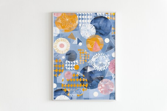 Hilma Af Klint Poster Abstract Geometric Pattern Art Modern Wall Decor Kandinsky Poster Colorful Circles Print Contemporary Home Decor