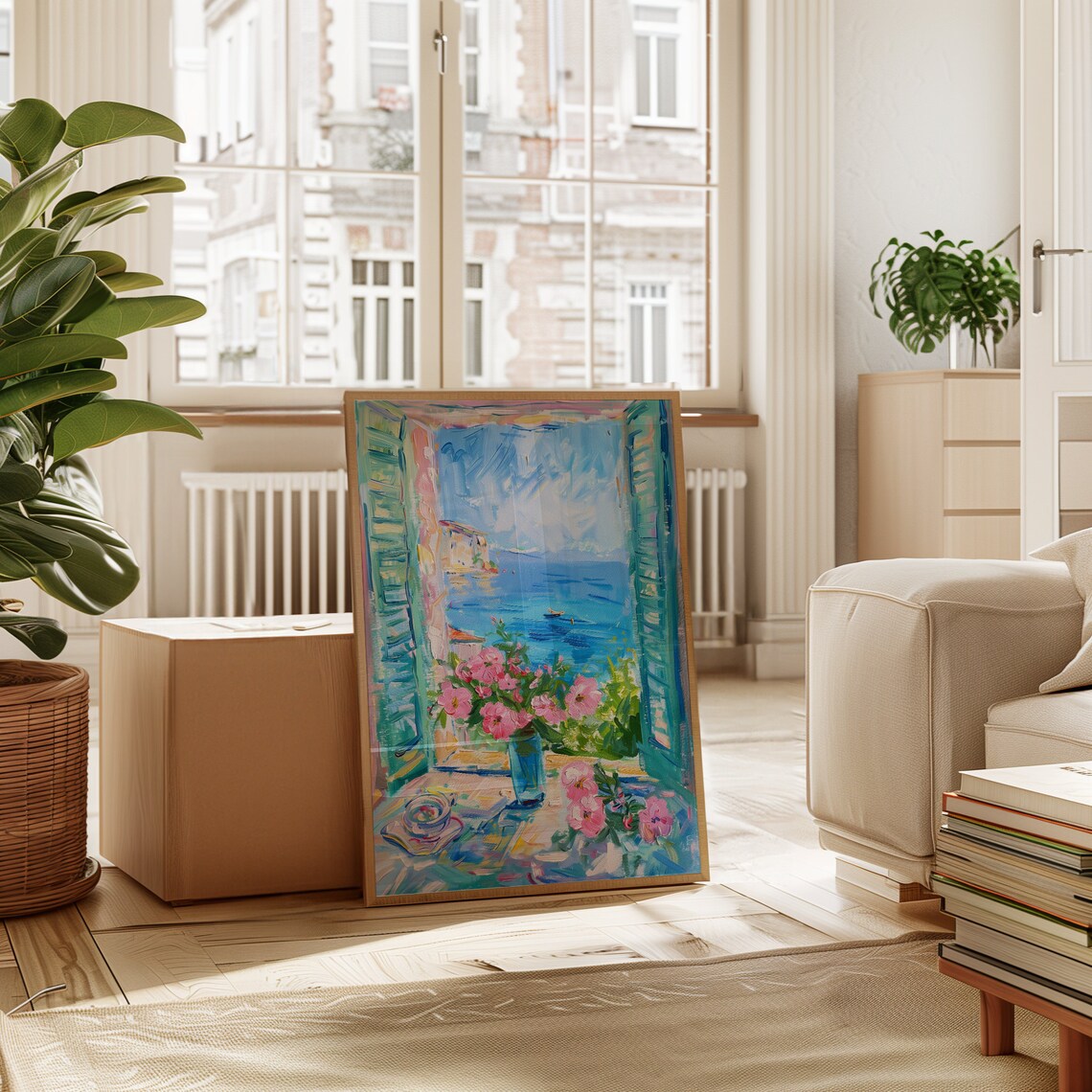 Henri Matisse Open Window Roses Art Print - Image 3