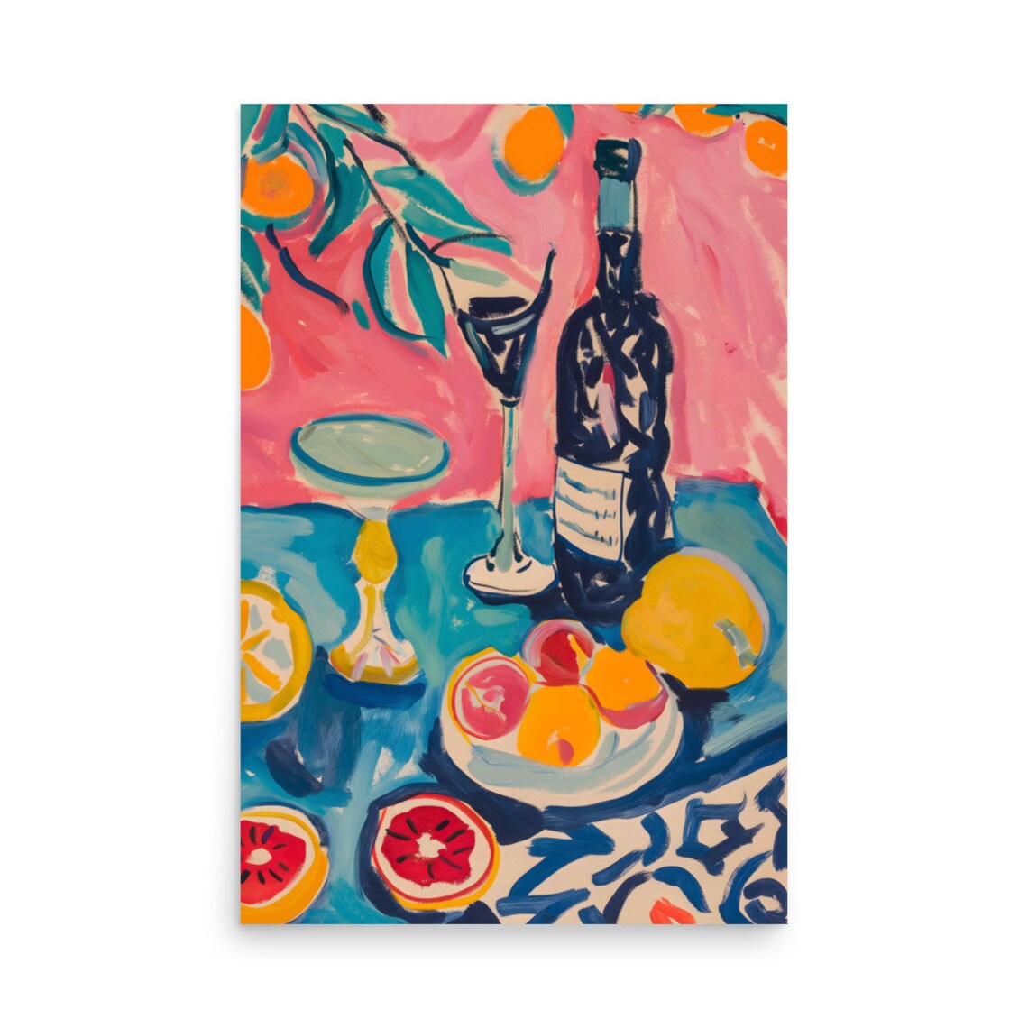 Matisse Fruit and Wine Still Life Poster, Modern Art - Image 4