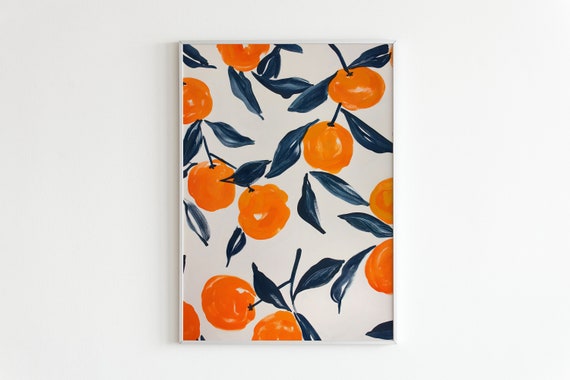 Colorful Matisse Art Print Orange Citrus Kitchen Poster Modern Botanical Decor Abstract Oranges Vibrant Fruit Artwork 24x36 Print