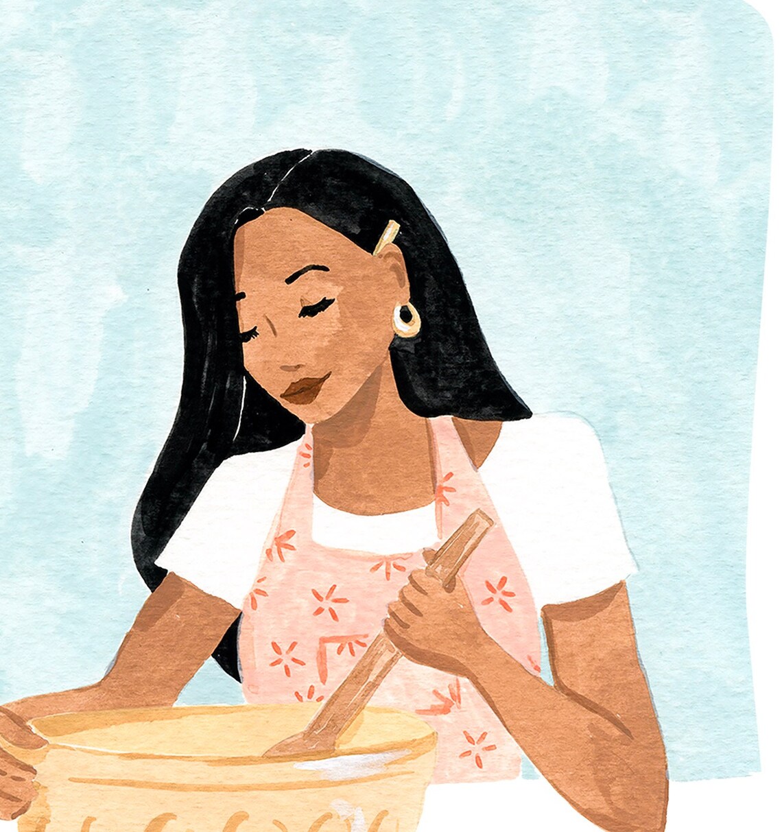 For The Creative Cook Woman Baking Art Print - Image 3