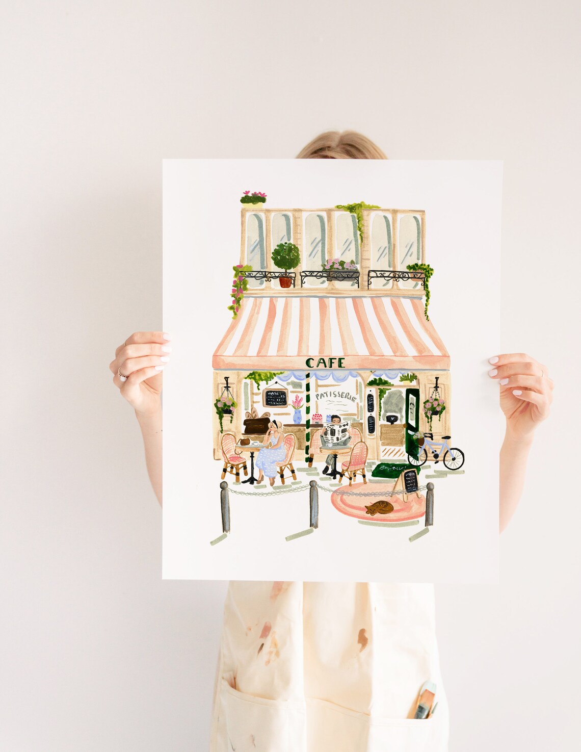 Parisian Scene Illustration, Paris Travel Poster - Image 2