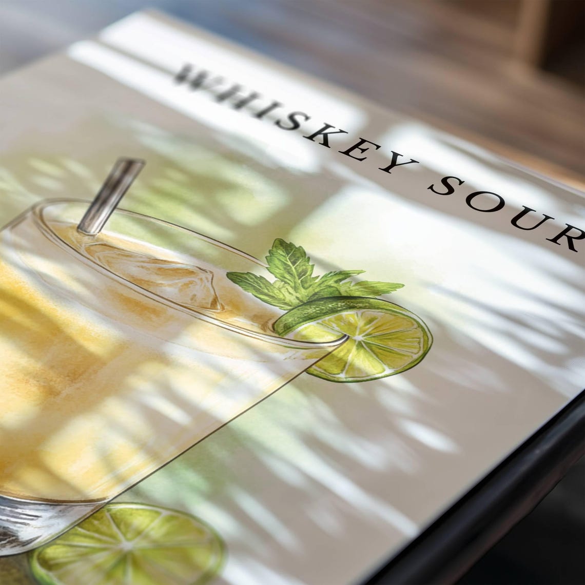 Whisky Sour Classic Cocktail Art Print - Image 2