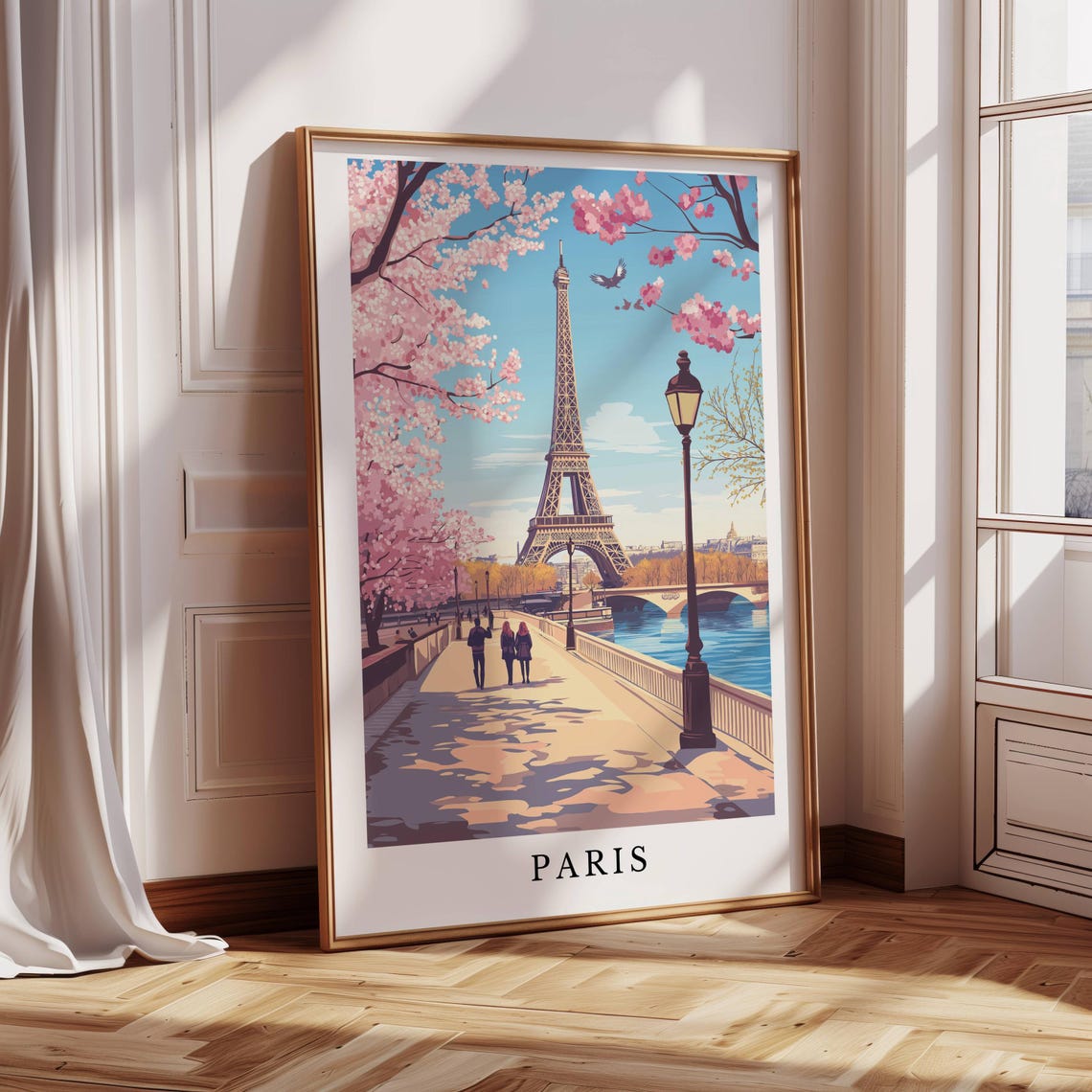 Paris Cityscape Travel Poster