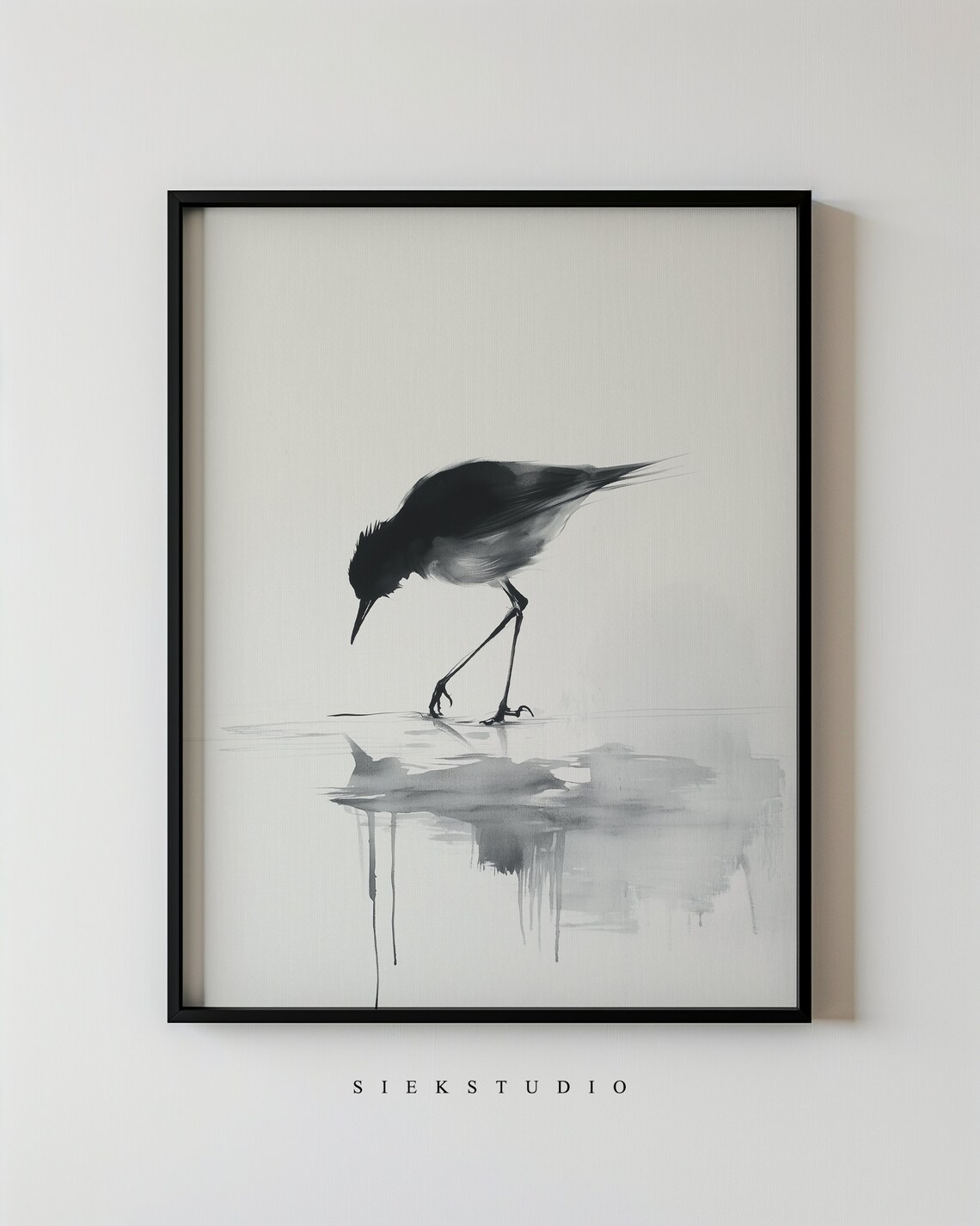 Abstract Bird Painting, Minimalist Boho Art Print