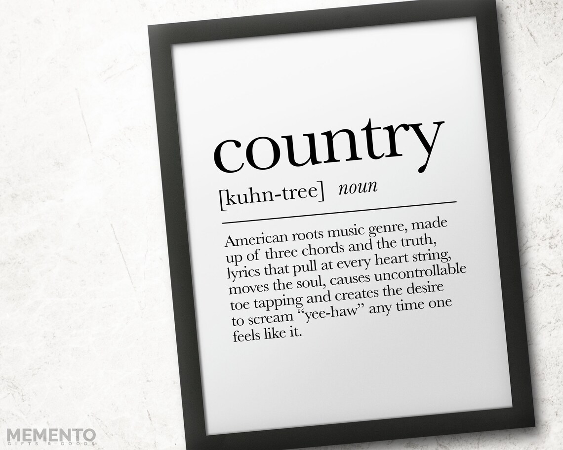 Country Definition Music Wall Decor, Folk Poster - Image 4