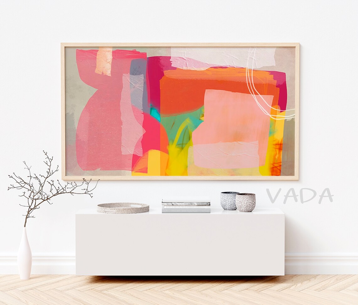 Colorful Abstract Art Print for Frame TV, Multicolor