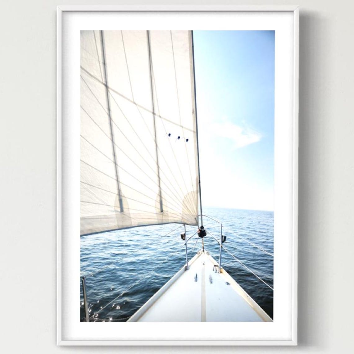 Yacht Photography, Coastal Ocean Travel Poster