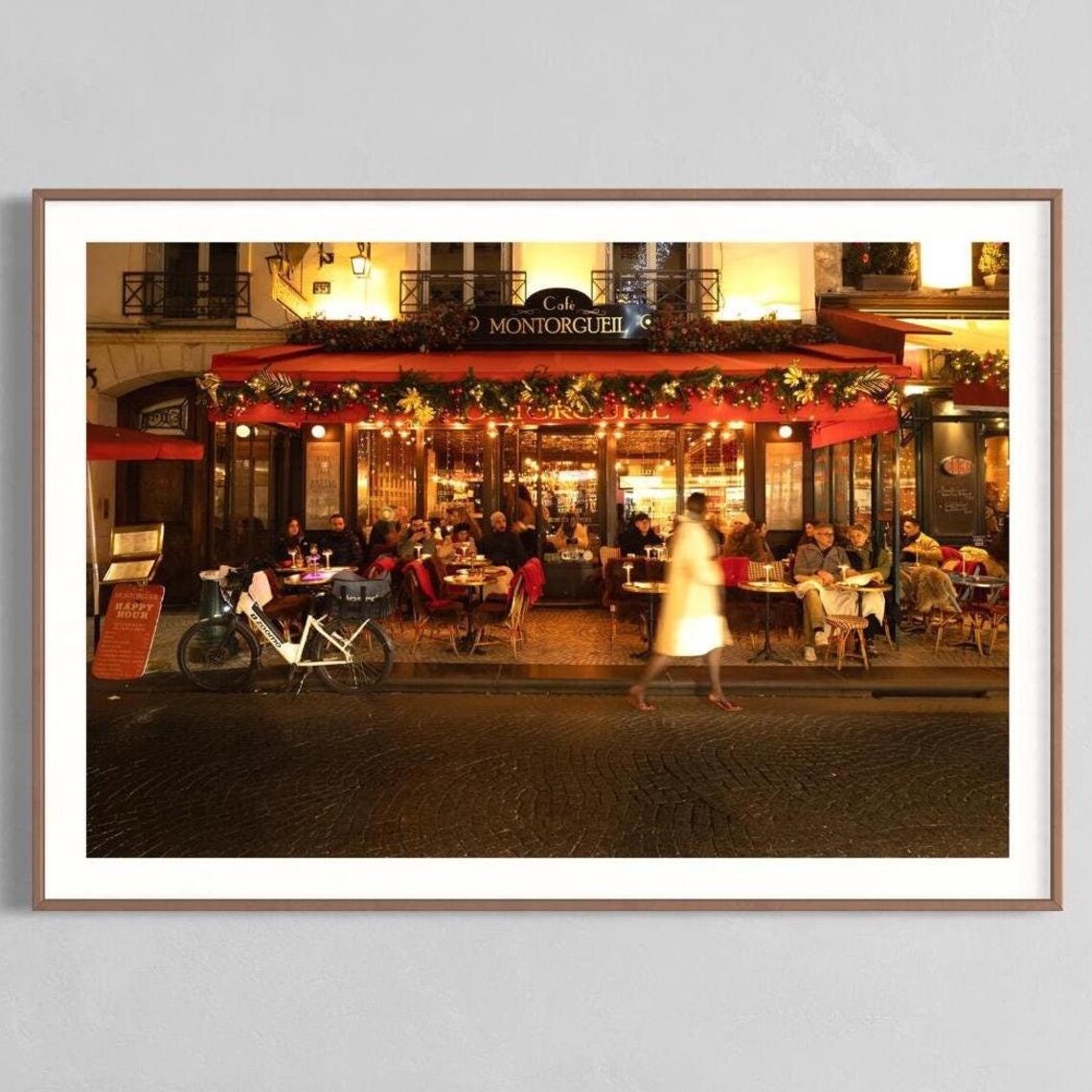 Caf Montorgueil Paris Travel Poster, Fine Art Photograph