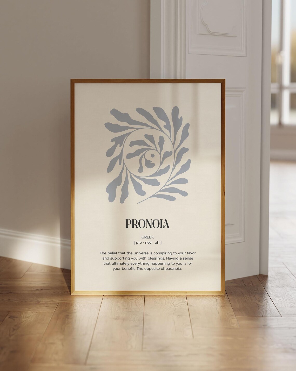 Pronoia Definition Inspirational Typography Art Print