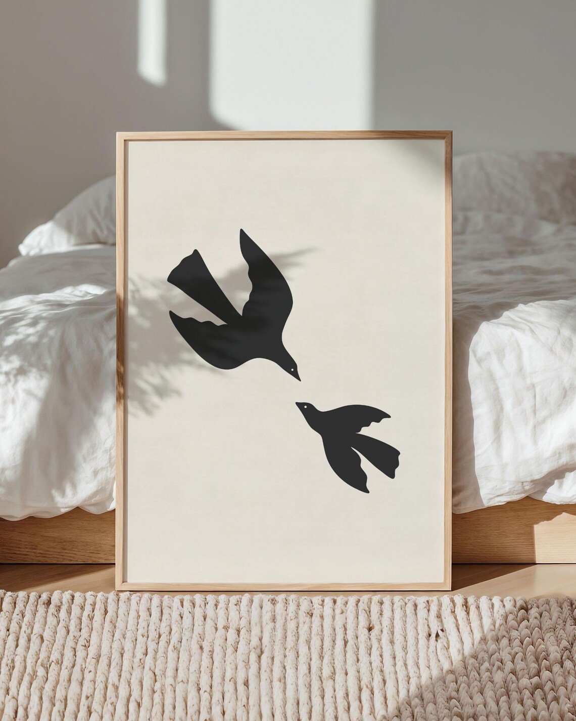 Minimalist Birds Abstract Boho Art Print