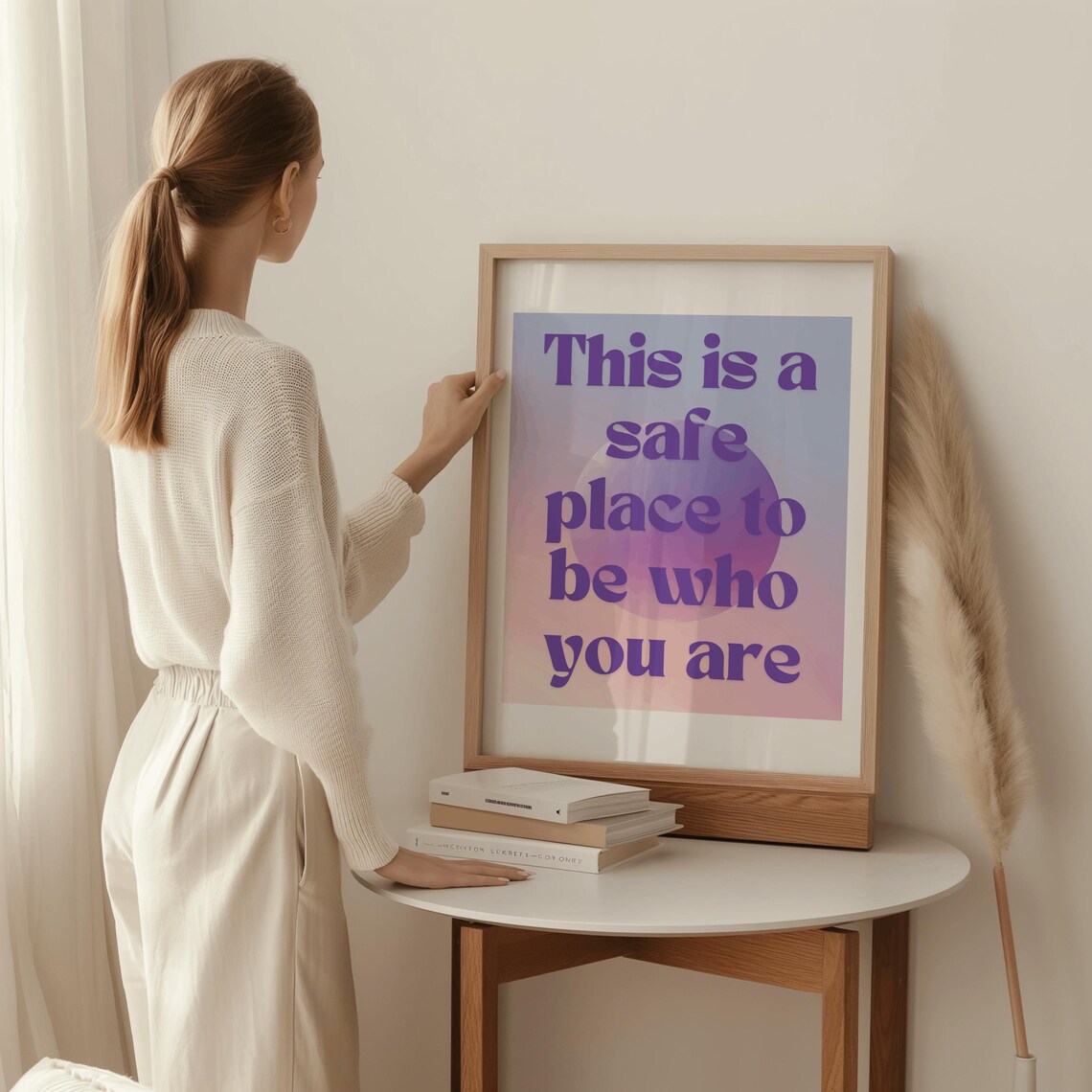 Safe Space Yoga Room Decor Mindset Art Print