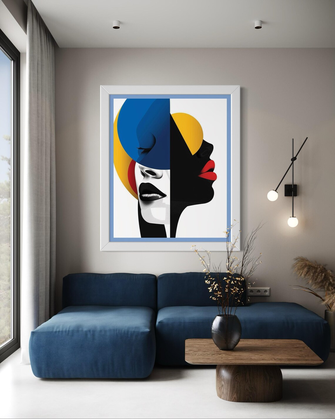 Minimalist Abstract Dual Face African Art Print - Image 5