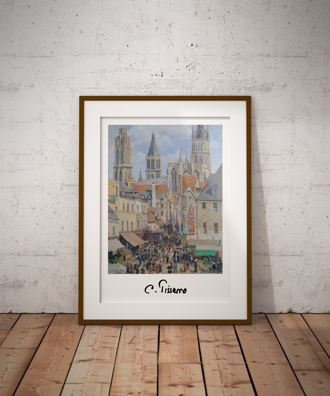 Camille Pissarro Rue De L Epicerie Rouen Market Street Poster - Image 2