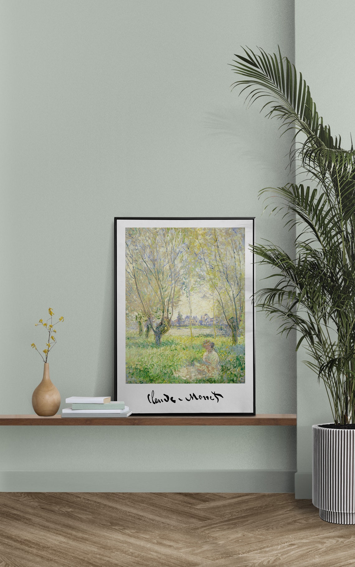 Claude Monet Woman Seated Under The Willows 1880 Impressionist Poster - Image 2