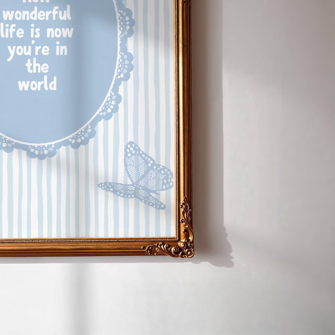 How Wonderful Life Is Nursery Quote, Retro Poster - Image 2