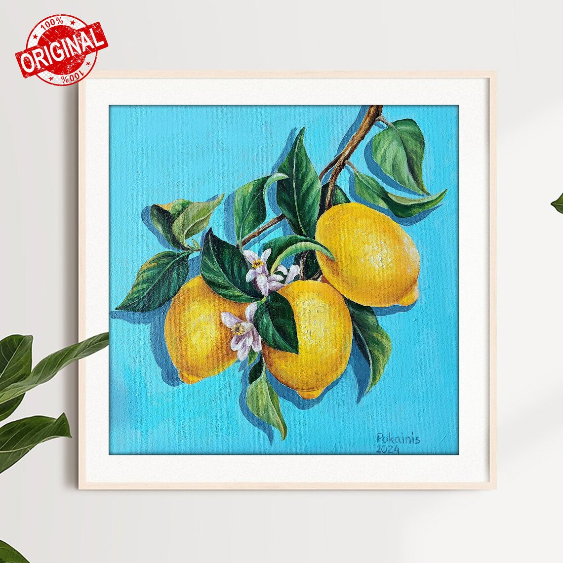 Lemon Oil Painting Still Life, Citrus Art Print - Image 5
